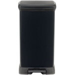 Curver - decobin poubelle a p�dale rectangulaire - 50 l - noir carbone