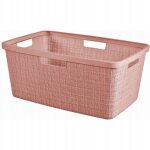 Curver panier � linge 46l, fer � linge, rose