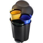 Kadax - curver panier de tri des d�chets 40l 3x conteneurs