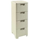 Bricoline - curver tour de bureau 4 tiroirs de 14l, style - tour de rangements pratique pour outils, ...