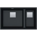 Franke - cuve kubus 2. 0 fragranit kng 120 - onyx - bonde automatique - 760 x 460 x 200 / 200 mm