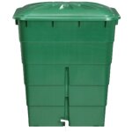 Graf - cuve à eau rectangulaire 300l verte - couvercle et robinet pe inclus Graf - cuve à eau rectangulaire 300l verte - couvercle et robinet pe inclus