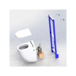 Cuvette suspendue avec broyeur intgr, chssis et habillage gris bton - watermatic w40sp silence box ...