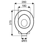 Geberit - cuvette wc au sol blanche bambini bb - sortie horizontale