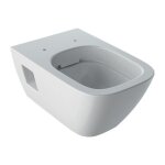 Geberit - cuvette wc suspendu renova plan, semi - carne, rimfree, 54cm, blanc