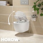 Cuvette wc suspendu sans rebord avec charniere abattant soft - close - toilette suspendu en céramique ... Cuvette wc suspendu sans rebord avec charniere abattant soft - close - toilette suspendu en céramique ...