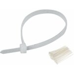Cyclingcolors - 100x collier de serrage plastique 4, 8x200mm blanc crant� pour diam�tre 50mm r�sistant ...
