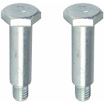 2x axe vis �paul�e roue tondeuse tracteur remorque filetage 3 / 8 unc, longueur totale 50, 8mm