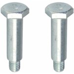 2x axe vis �paul�e roue tondeuse tracteur remorque filetage 3 / 8 unc, longueur totale 52, 4mm