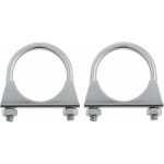 Cyclingcolors - 2x collier pot chappement universel 52mm tracteur 2 vis tuyau tube acier fixation support ...