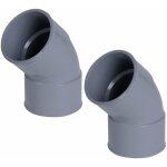 Cyclingcolors - 2x coude pvc 45� femelle femelle diam�tre 32mm pvc raccord connecteur tube tuyau plomberie ...
