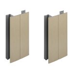 2x jonction de plinthe 120mm finition acier inoxydable inox multi angle angulaire coin cuisine raccord ...