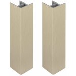 2x jonction de plinthe 120mm finition acier inoxydable inox poli angle angulaire coin cuisine raccord ...