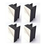 4x clip de plinthe en plastique noir adhsif autocollant 32 x 20mm pied meuble cuisine salle de bain ...