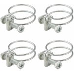 Cyclingcolors - 4x collier de serrage double fil en m�tal zingu� gaine tuyau c�ble tube fixation electrom�nage ...