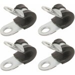 Cyclingcolors - 4x colliers de serrage m�tallique avec insert caoutchouc diam�tre 8mm fixation tube p ...