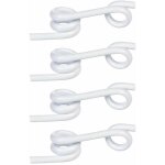 4x isolateur cloture électrique queue de cochon pvc 19mm blanc universel fil corde cordon bétail chèvre ... 4x isolateur cloture électrique queue de cochon pvc 19mm blanc universel fil corde cordon bétail chèvre ...