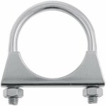 Cyclingcolors - collier pot chappement universel 120mm tracteur 2 vis tuyau tube acier fixation support ...