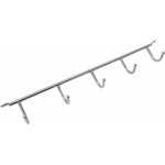Porte manteau ou crochets cuisine 5 supports pour montage sur panneau 350mm en acier chromé à visser ... Porte manteau ou crochets cuisine 5 supports pour montage sur panneau 350mm en acier chromé à visser ...