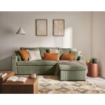 Cyrus - canap� d'angle r�versible 4 places - convertible avec coffre - en velours c�tel�