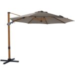 Cyrus premium parasol dport marron / taupe - parasol dport rectangulaire  300cm - parasol pied dport, ...