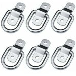 Cyslmuk - ensemble de 6 anneaux d'arrimage robustes pour montage, fixation, sangle, taquet, crochet, ...
