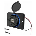 Cyslmuk - prise usb 12v port usb 12v double prise usb camping car 12v, 3. 1a usb chargeur pour voiture, ...