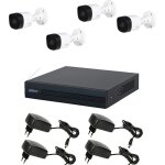 Kit video surveillance 4 cameras 5 mpx dahua dvr 8 canaux