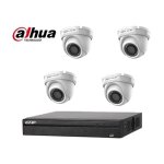 Kit video surveillance dome poe ip 4 cameras dahua 2 mpx