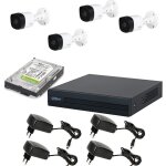 Dahua video surveillance kit 4 cameras 2 mpx hd 1tb