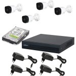 Dahua video surveillance kit 4 cameras 5 mpx dvr 8 channels hd 1tb