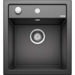 Dalago 45 - �vier en silgranit, 47x51 cm, avec commande du vidage, anthracite 517156 - blanco