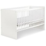 Monmobilierdesign - dalia lit bb enfant avec barreaux amovibles et sommier rglable blanc 120x60