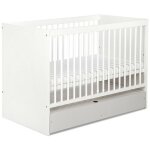 Dalia lit bb enfant avec barreaux amovibles et sommier rglable blanc 120x60 + tiroir