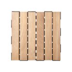 Snap&go - dalle en bois teck naturel (lot de 4) - miel 30 x 30 cm Snap&go - dalle en bois teck naturel (lot de 4) - miel 30 x 30 cm