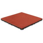 Dalle en caoutchouc avec couche supérieure en epdm - 50 x 50 cm - 45 mm - rouge (ral 3016) Dalle en caoutchouc avec couche supérieure en epdm - 50 x 50 cm - 45 mm - rouge (ral 3016)