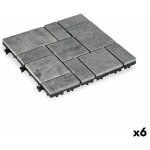 Dalles � embo�tement en plastique gris pierre 30 x 2, 8 x 30 cm (6 unit�s)