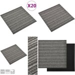 Dalles de tapis de sol 20 pcs 5 m² 50x50 cm anthracite rayé - carrelage imitation bois - carreau de sol ... Dalles de tapis de sol 20 pcs 5 m² 50x50 cm anthracite rayé - carrelage imitation bois - carreau de sol ...