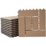 Dcoshop26 - dalles de terrasse aspect bois en wpc 30x30cm clipsable 1m balcon jardin extrieur 040005499 ...