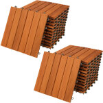 Dalles de terrasse en bois d'acacia ou bois d'eucalyptus certifi�s fsc 30 x 30 cm dalle clipsable balcon ...