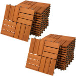 Dalles de terrasse en bois d?acacia ou bois d?eucalyptus certifi�s fsc 30 x 30 cm dalle clipsable balcon ...