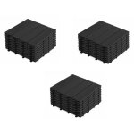 Hobbytech - dalles de terrasse en bois composite wpc 30 x 30 cm dalles clipsables jardin ext�rieur noire ...