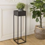 Macabane - daly - sellette carre / porte plantes mm noire pitement mtal