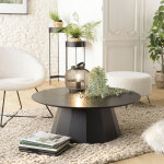 Macabane - daly - table basse ronde noire 90x90cm