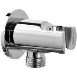 Support douche avec prise d?eau 11995 ? raccord en laiton chrom� ? connexion 1 / 2' g ? installation ...