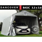 Dancover - tente abri voiture garage basic, 3, 3x3, 6x2, 4m pe, gris Dancover - tente abri voiture garage basic, 3, 3x3, 6x2, 4m pe, gris