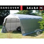 Tente abri voiture garage pro 3, 6x8, 4x2, 68m pe, gris Tente abri voiture garage pro 3, 6x8, 4x2, 68m pe, gris