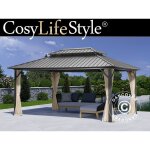 Tonnelle san francisco avec rideaux et moustiquaire, 3, 65x4, 85m,