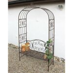 Dandibo - arc de roses avec banc métal stable largeur 120 cm 120852 treillis banc spalier pergola Dandibo - arc de roses avec banc métal stable largeur 120 cm 120852 treillis banc spalier pergola