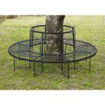 Banc rond xxl d - 200 cm en métal banc d'arbre banc de jardin banc en fer forgé Banc rond xxl d - 200 cm en métal banc d'arbre banc de jardin banc en fer forgé